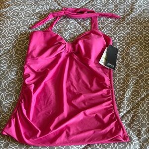 Jones New York Fuchsia Halter Swim Top